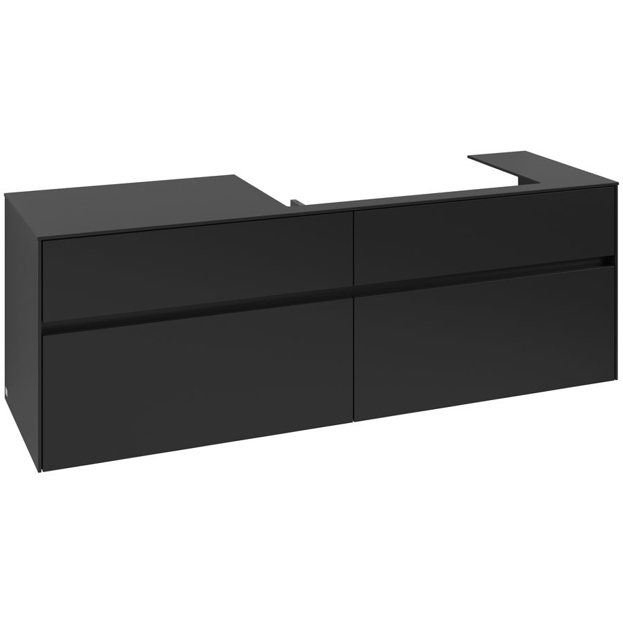 Wastafelonderkast Collaro 1600x548x500mm Volcano Black C02700VL