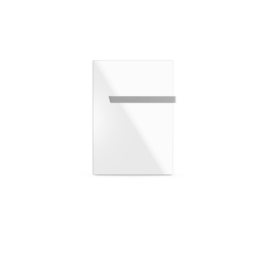 Infraroodpaneel badkamer zuiver wit gesatineerd glas 90x63cm