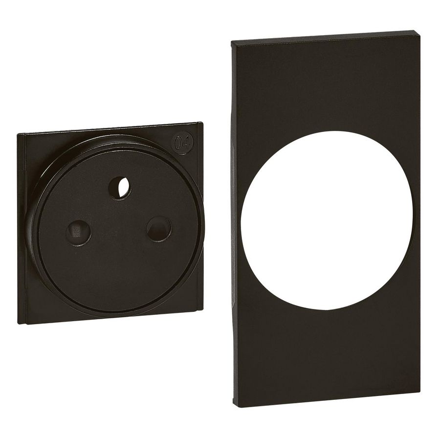 Sierplaat vlak contactdoos 2P + A zwart LivingNow BTKG55F