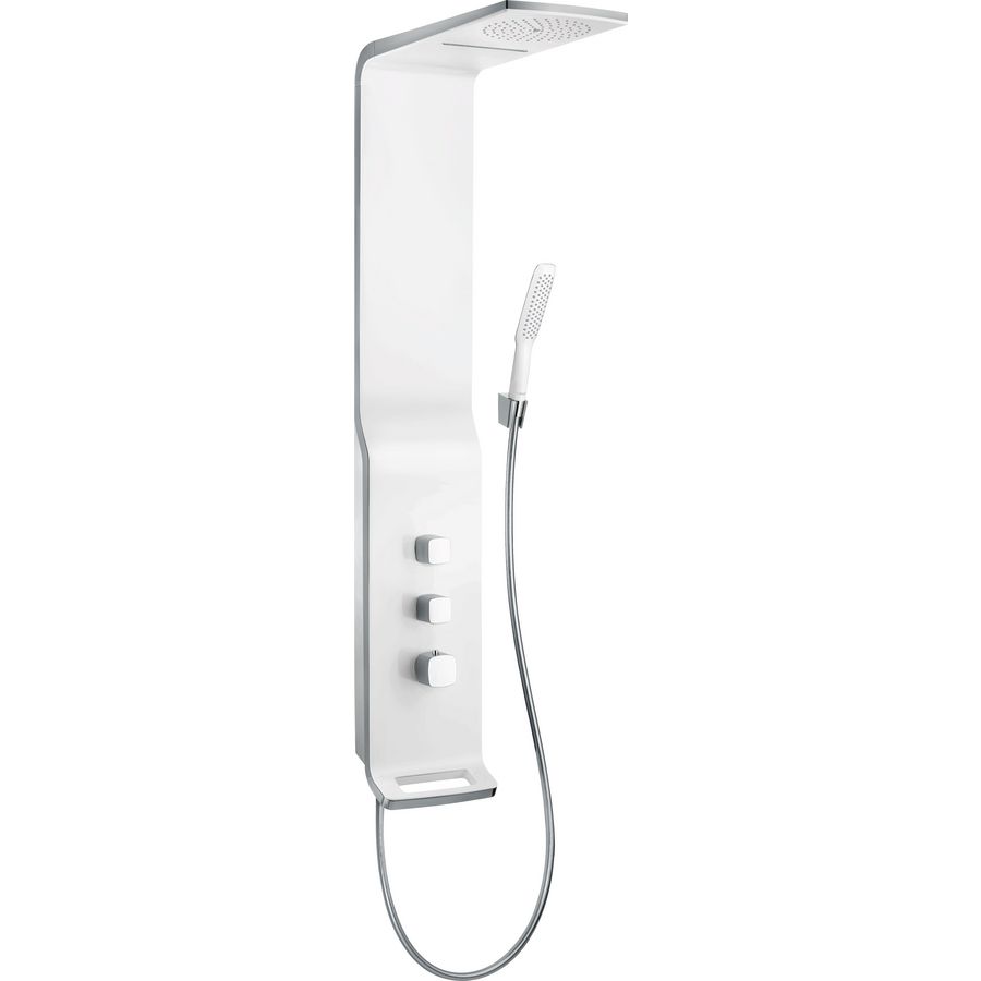 Raindance Lift Air douchepaneel wit/chroom 1200x214mm