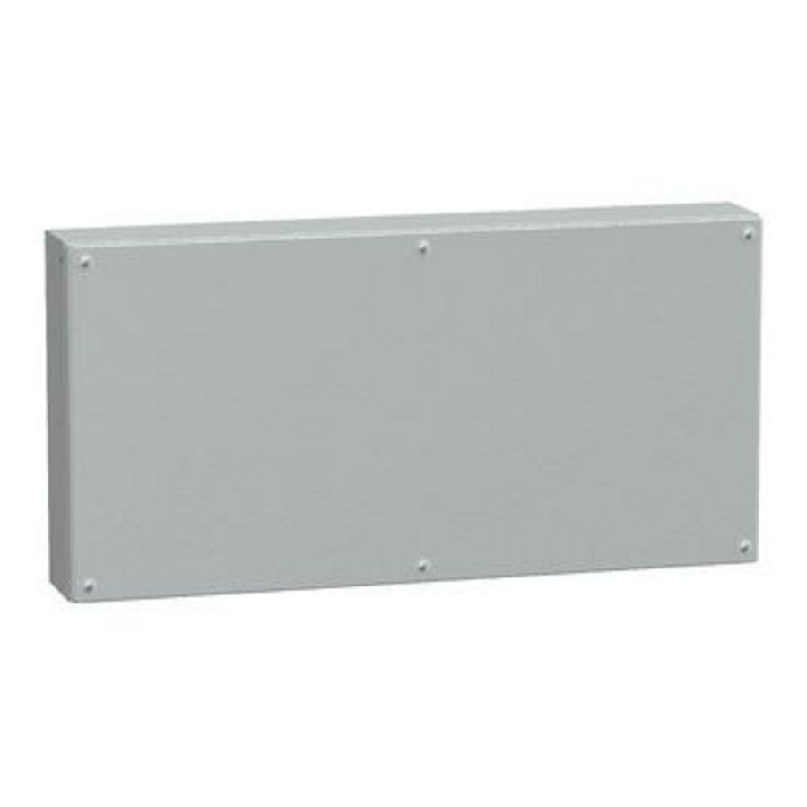 IndustriEle doos Volle deur 400x800x120mm IP66 IK10 Metaal -
