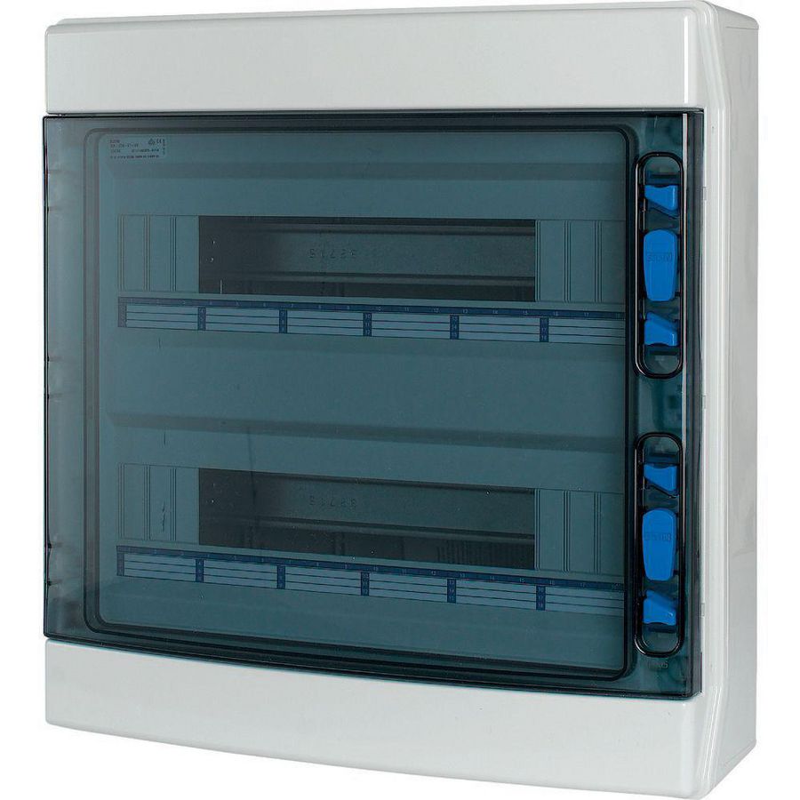 Inst.kast opb. IP65 2x18TE deur transp. abs VVE=2