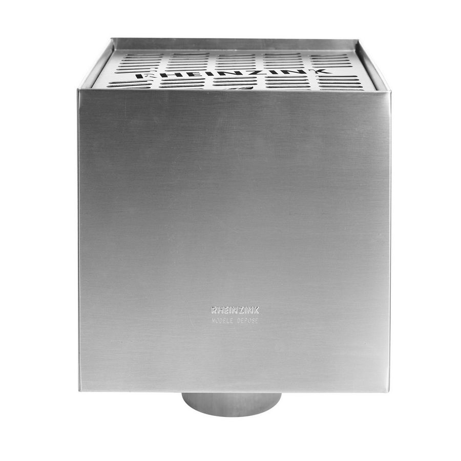 Vergaarbak zink Kubus-200 model 80mm classic incl. afdekrooster