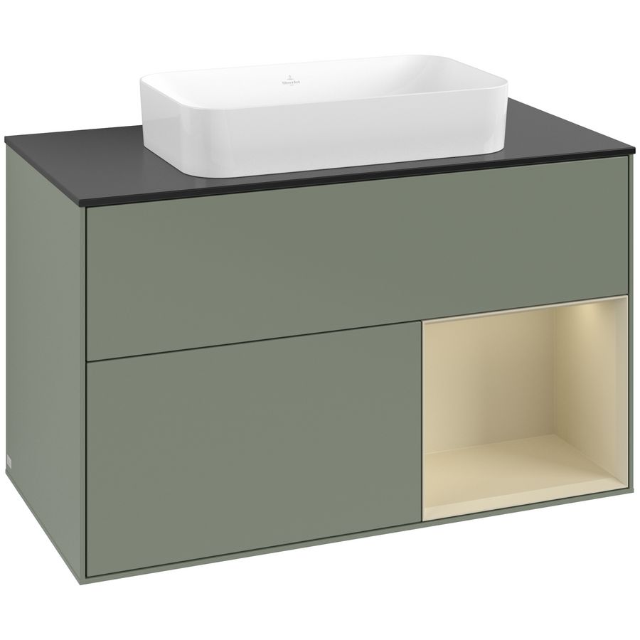 Wastafelonderkast Finion 1000x603x501mm Olive Matt Lacquer F662HJGM