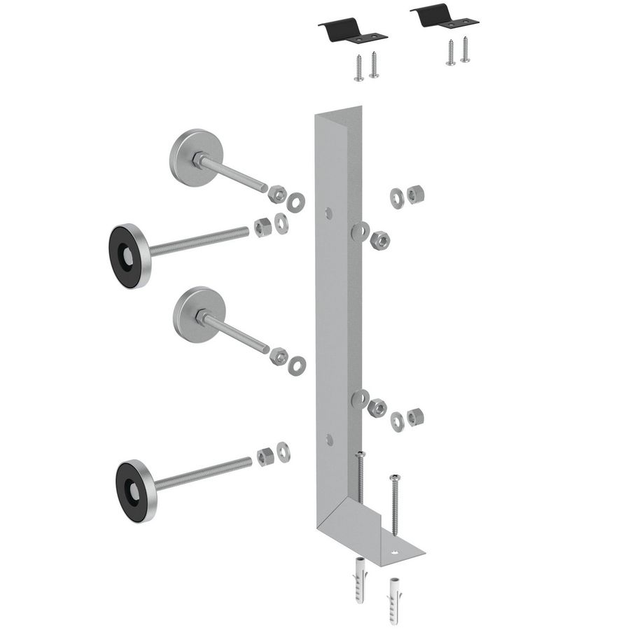 Bevestigingsset zijpaneel bad glanzend wit i.life