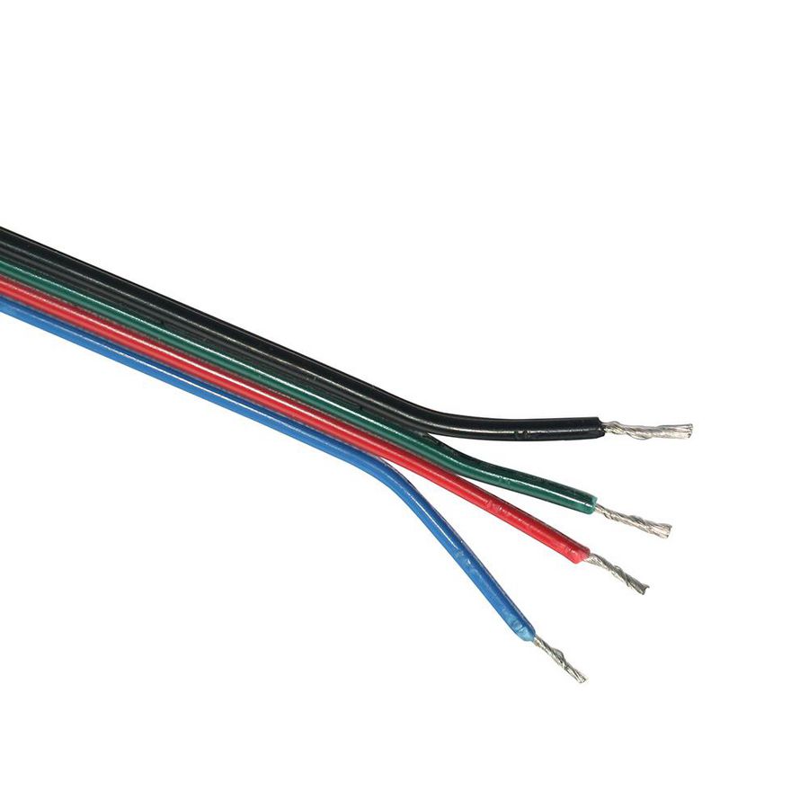 Aansluitdraad tbv LED strip 4 kernen p/mtr.