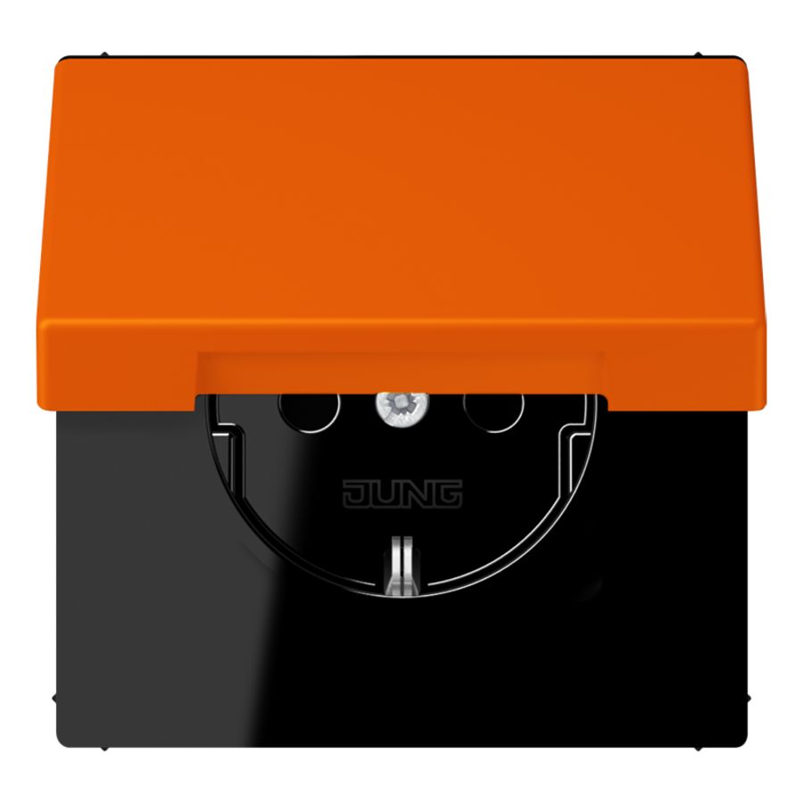 Wandcontactdoos met R/A klapdeksel slagvast LC32080