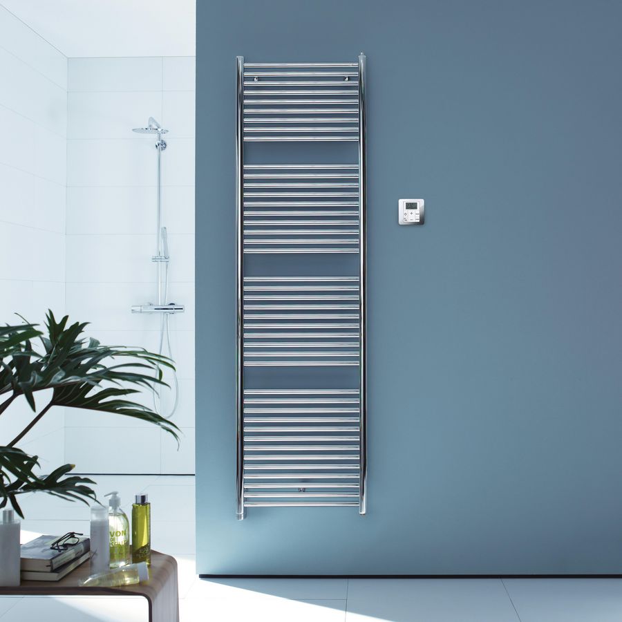Elektr. badkamerradiator TOGA-EL 1276x505mm 400W IHC bediening Chroom