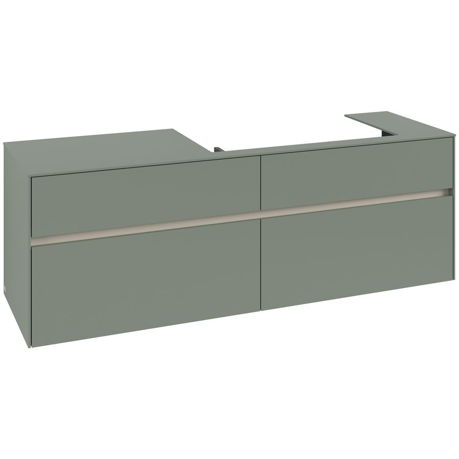 Wastafelonderkast Collaro 1600x548x500mm Soft Green C02700AF