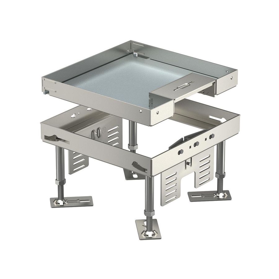 Vierkante cassette snoeruitgang 200x200mm rvs A2 1 7409210