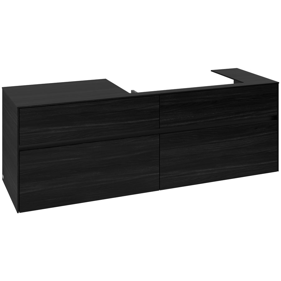Wastafelonderkast Collaro 1600x548x500mm Black Oak C02700AB