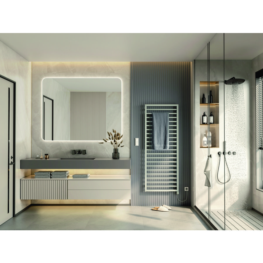 Elektr. badkamerradiator SUBWAY-EL 1623x454mm 600W IHD + afstandsbediening wit RAL9016