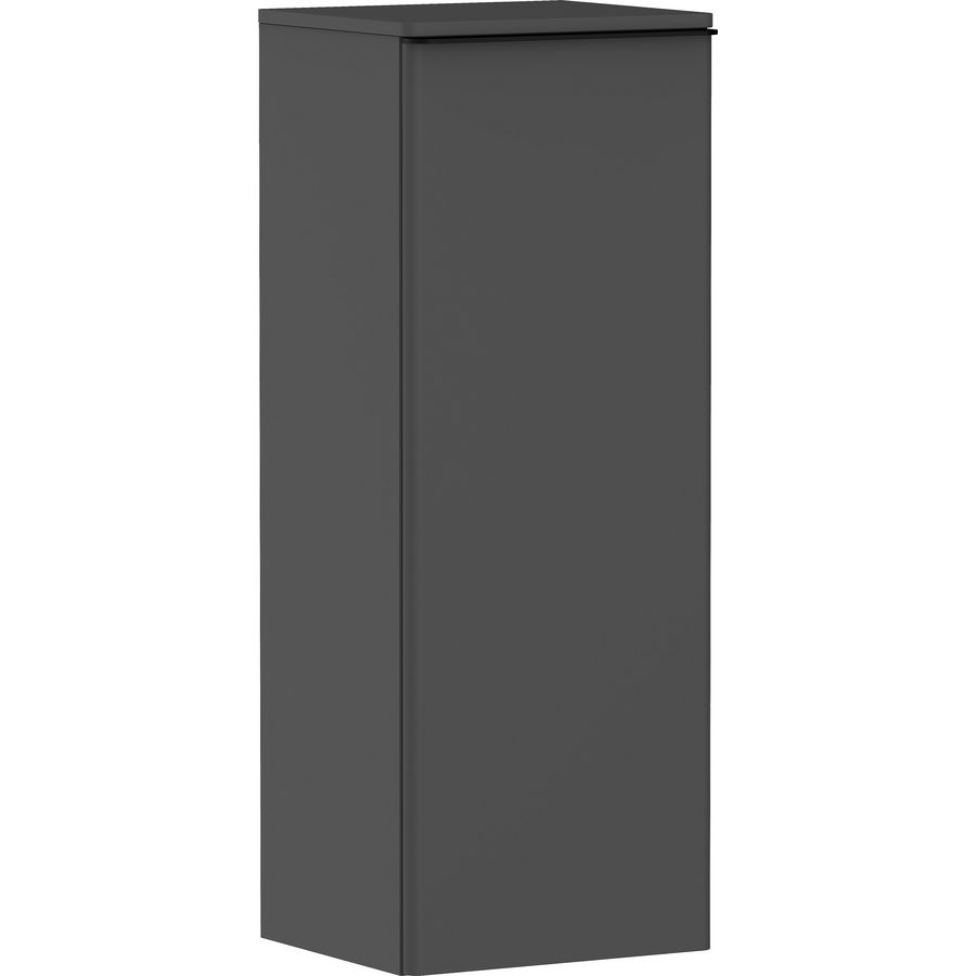 Half Hoge kast mat grijs diamant 400/350 scharnieren links greepkleur mat zwart Xelu Q 54128670
