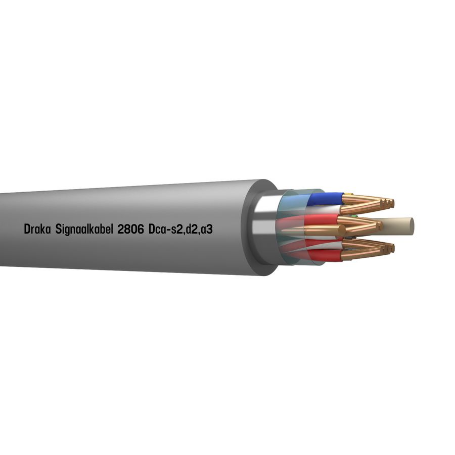 Rol a 100m. signaal kabel afg Dca gy# 6x2x0,8mm 2806
