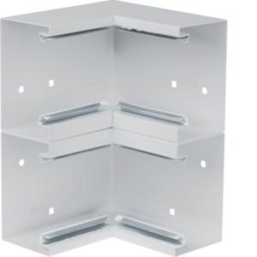 Binnenhoek staal voor goot BRS 65x210mm dubbel lichtgrijs