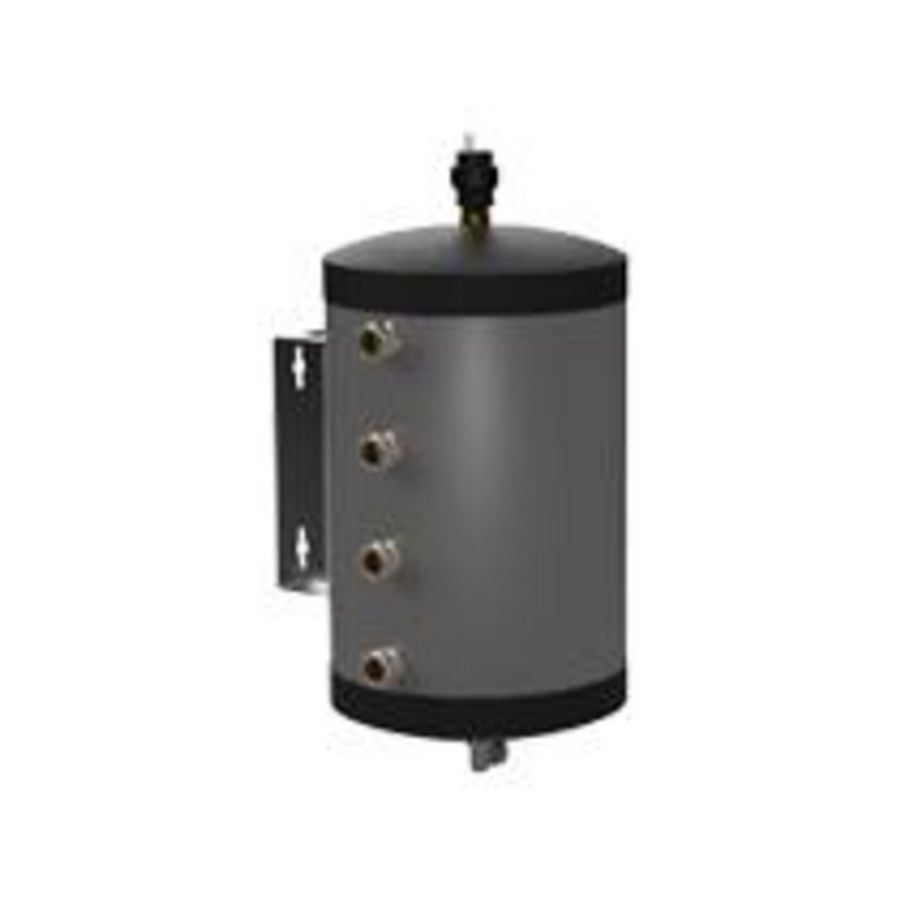 Hybride verdeler 25-28 geïsoleerd RVS buffervat 25ltr. 8x aansl. 28mm knel (max. 5kW)