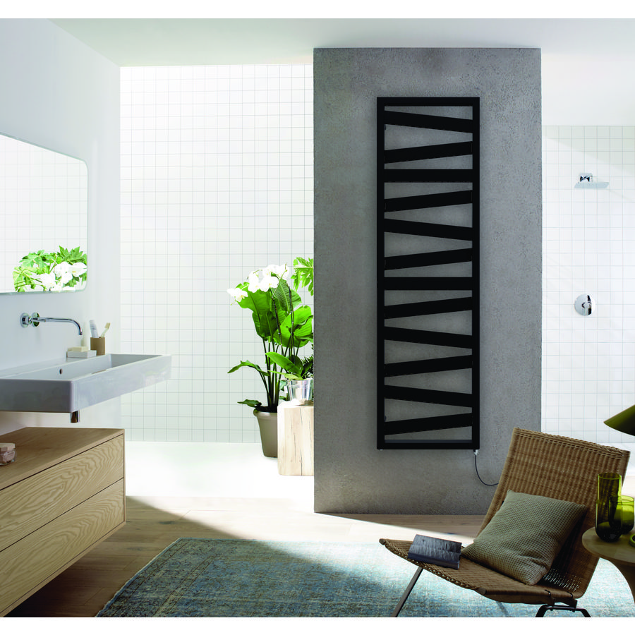 Elektr. badkamerradiator RIBBON-EL 1316x500mm 400W IHE zonder regeling wit RAL9016