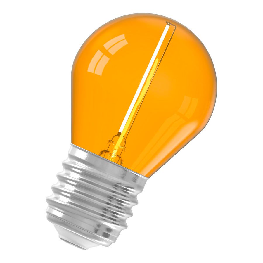 LED-lamp Ball G45 E27 240V 1W oranje