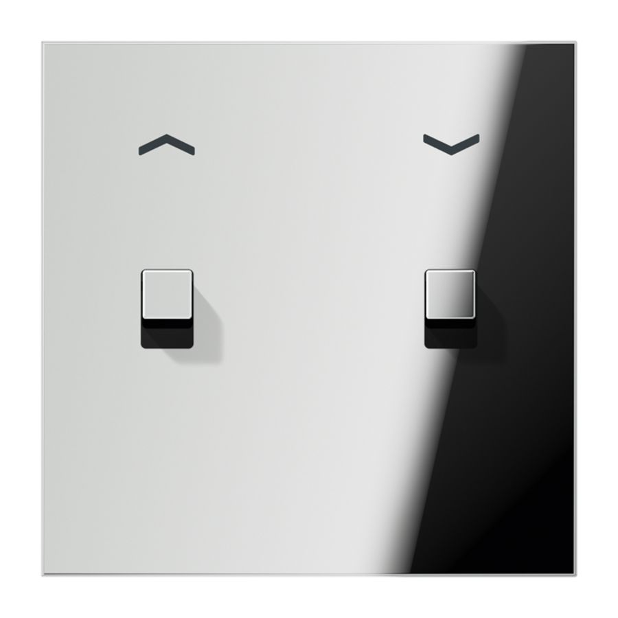 Afdekking LS1912 glans chroom 2xhevel jal.kubus