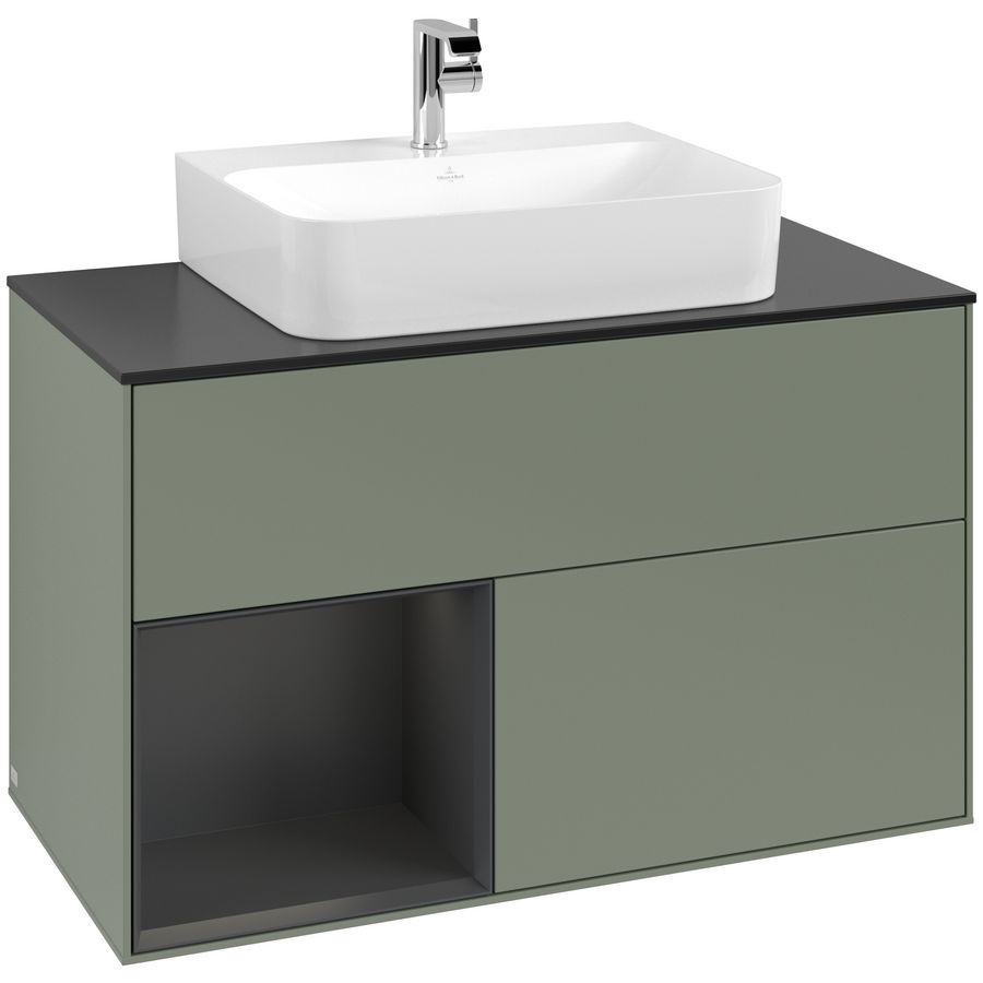 Wastafelonderkast Finion 1000x603x501mm Olive Matt Lacquer G112HJGM