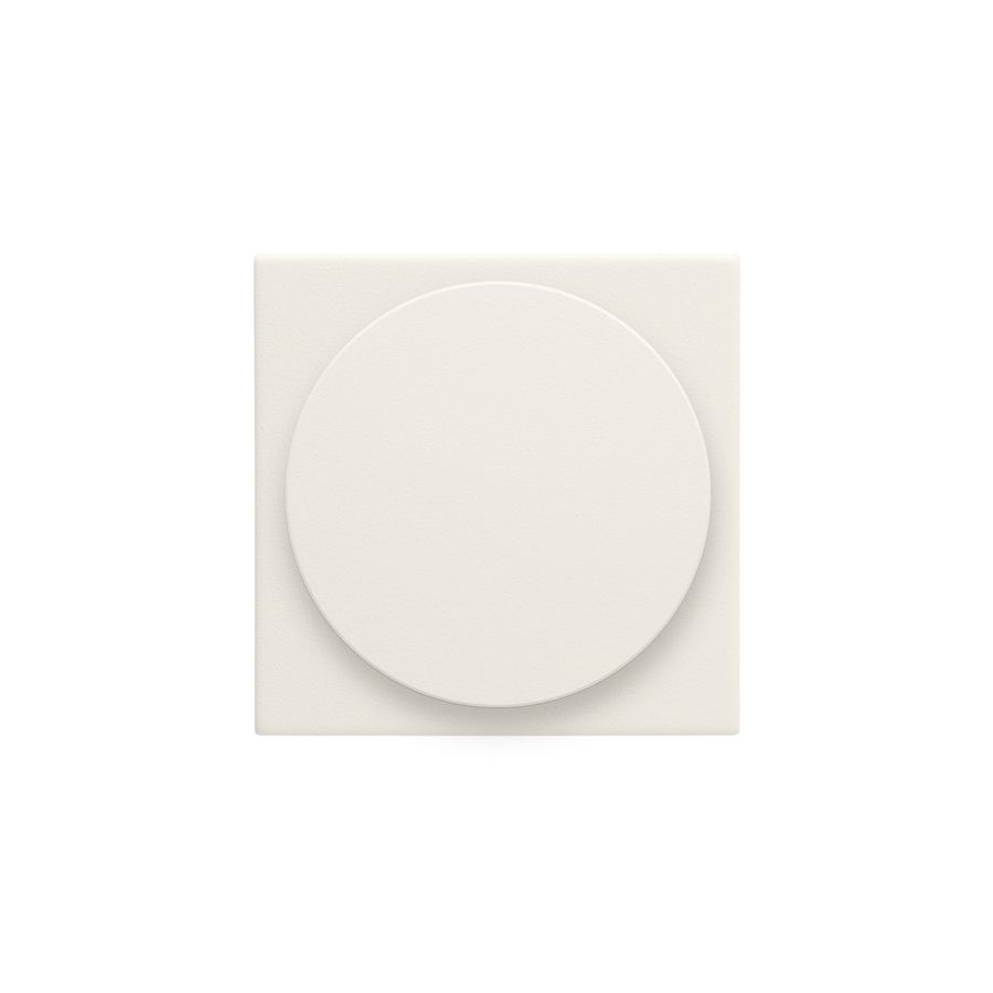 Afwerkingsset voor draaiknopdimmer of extensie incl. draaiknop cotton white textured