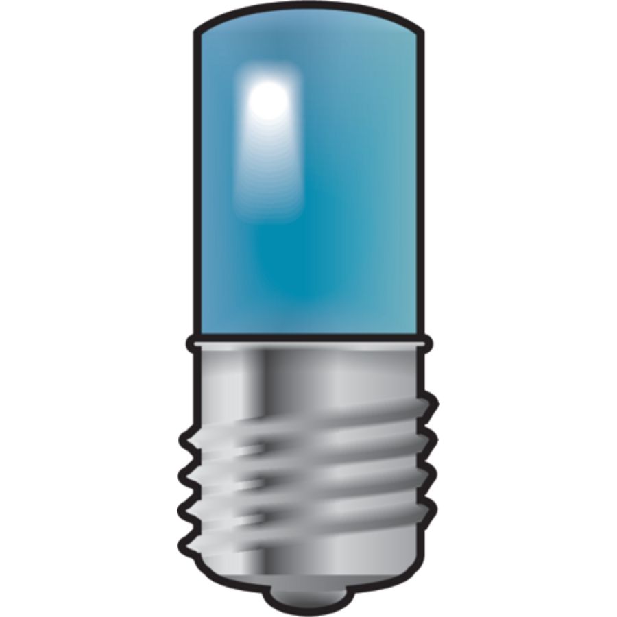 E10-lamp met blauwe led drukknoppen 6A/signaalapparaten