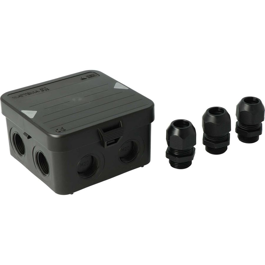 Kabeldoos AK1-M20 IP65 + wartels Zwart