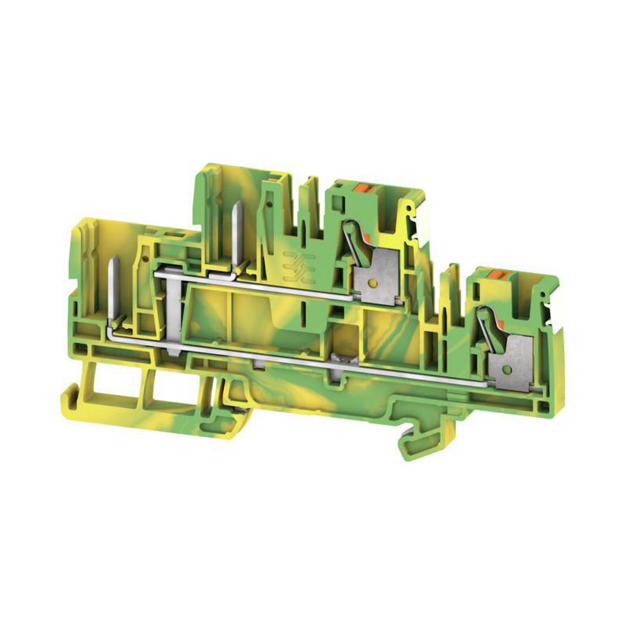 Insteekbaar PUSH IN groen/geel 4mm² 32A nr. conn VVE=50
