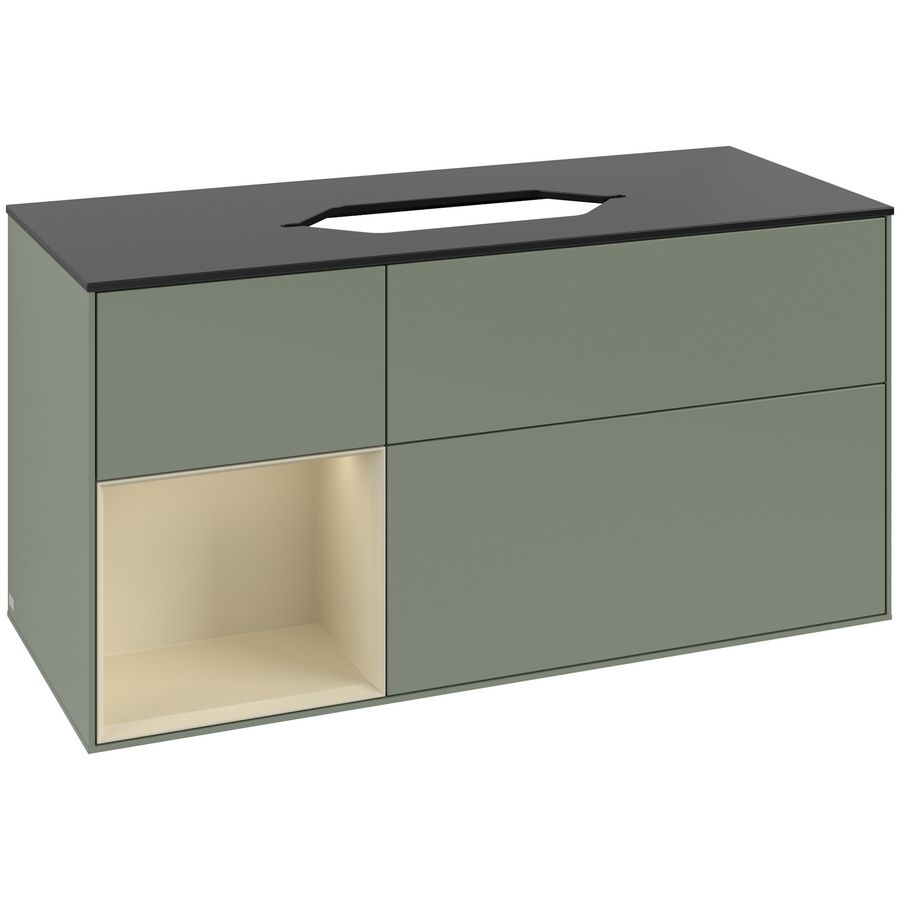 Wastafelonderkast Finion 1200x603x501mm Olive Matt Lacquer G702HJGM
