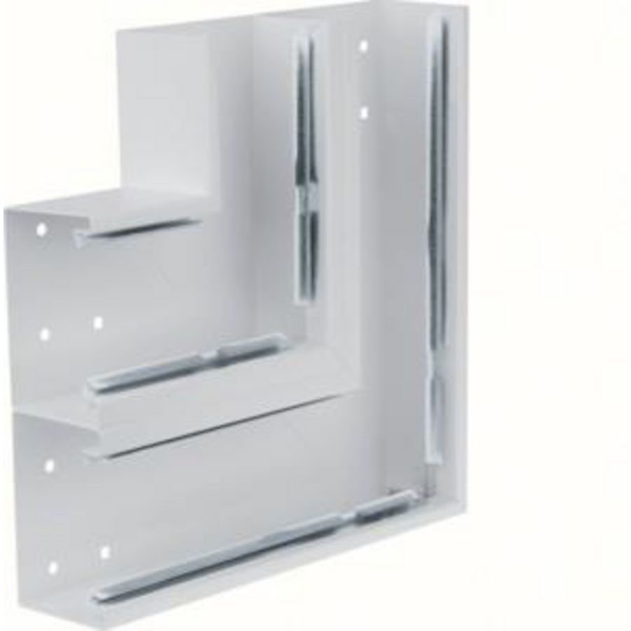 Vlakke hoek staal voor goot BRS 65x210mm dubbel lichtgrijs