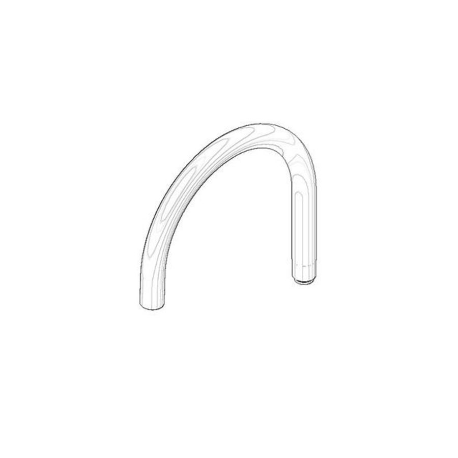 Uitloop 220mm, 27-30l/min. chr