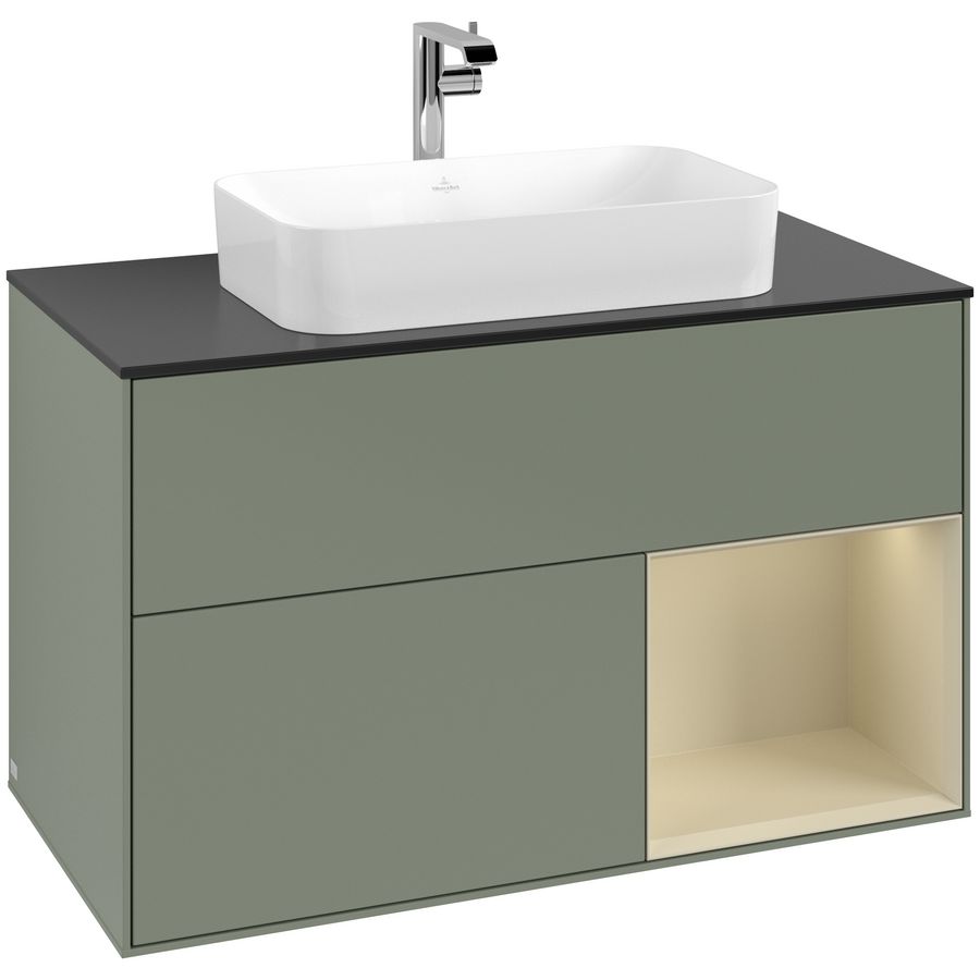 Wastafelonderkast Finion 1000x603x501mm Olive Matt Lacquer G252HJGM