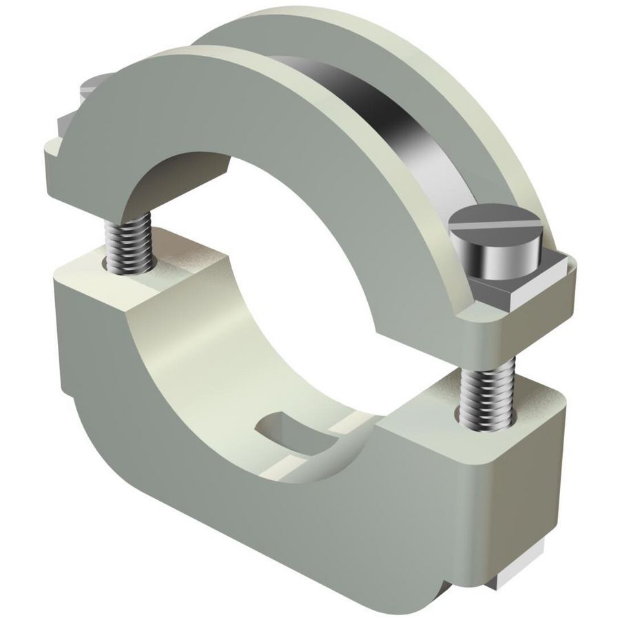 Zware-ISO-beugel met sleufopening 17-24mm Polystyreen lichtgrijs RAL7035 VVE=50