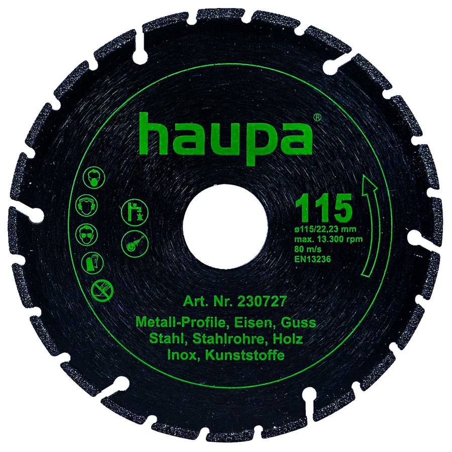 Slijpschijf doorslijp diamant Ø125mm alles muv steen