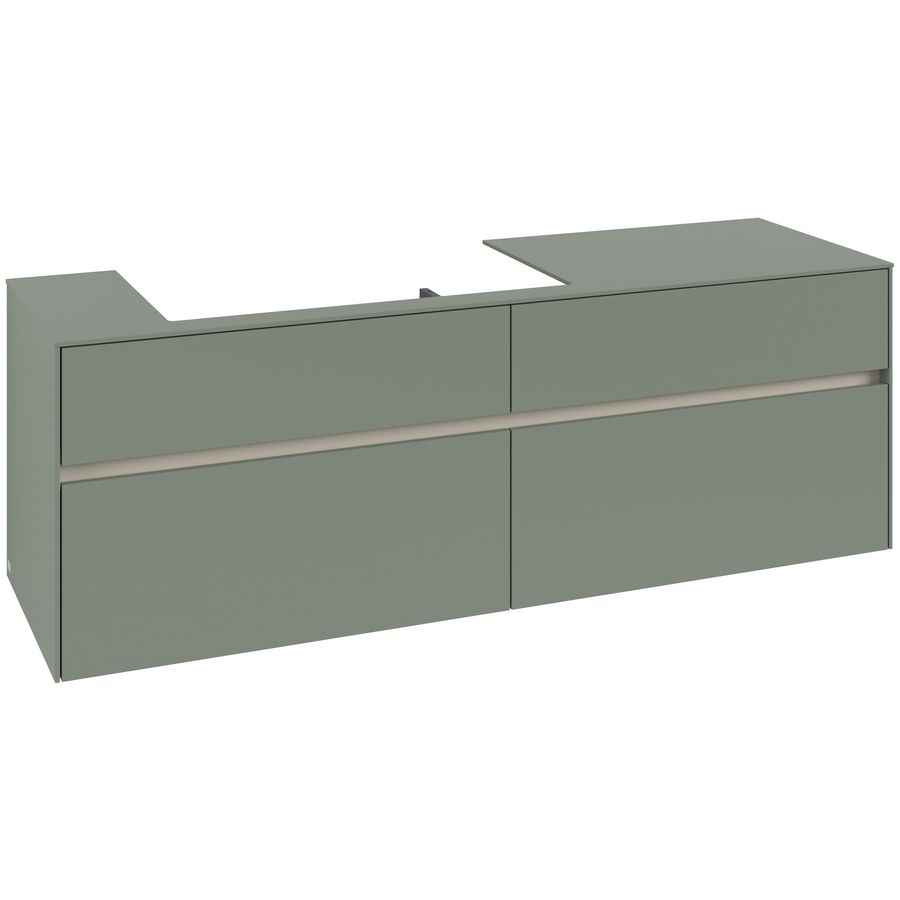 Wastafelonderkast Collaro 1600x548x500mm Soft Green C026B0AF