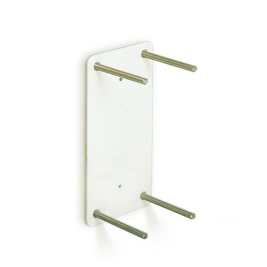 Contraplaat v. opklapbare beugel RVS gecoat wit