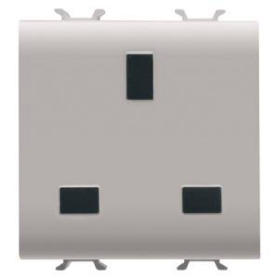 BRITISH STANDARD SOCKET-OUTLET 250V ac-2P+E 13A-2 GANG VVE=6
