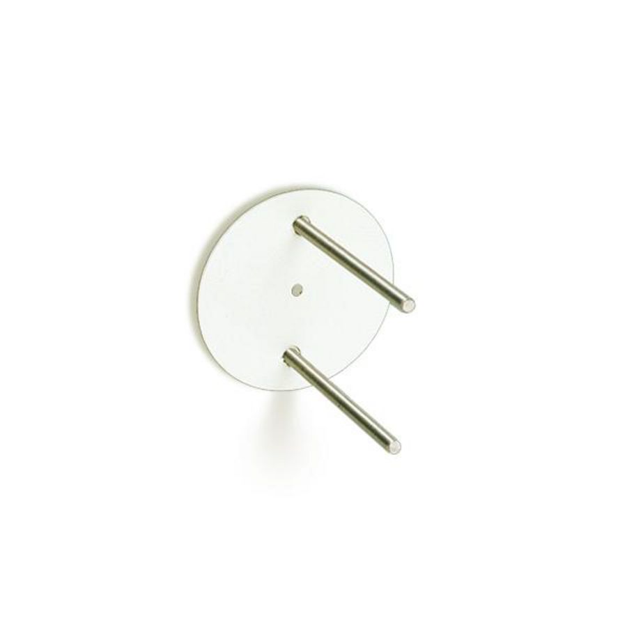 Contraplaat v. wandbeugel RVS gecoat wit