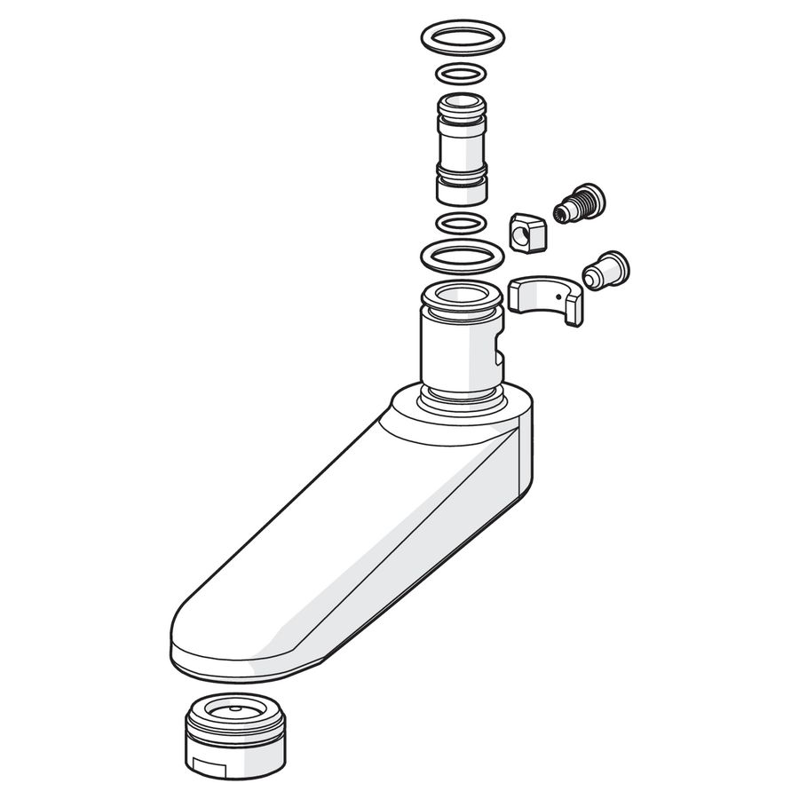 Uitloop 96mm chroom