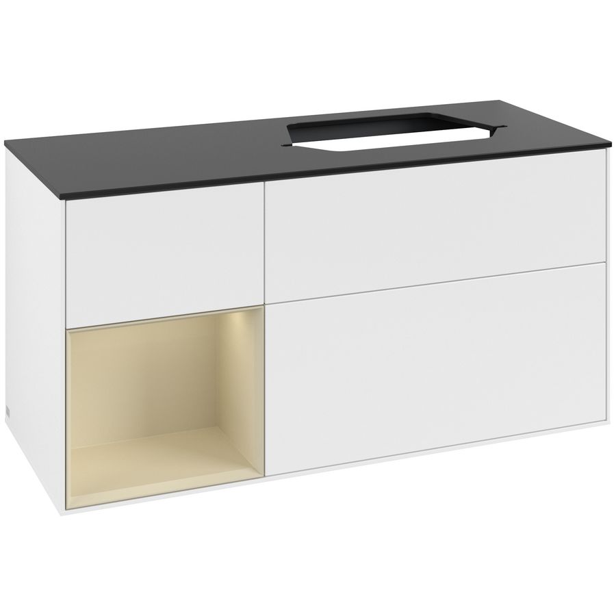 Wastafelonderkast Finion 1200x603x501mm White Matt Lacquer F392HJMT
