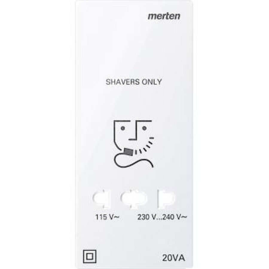 CentRALplate for shaver socket polar white glossy System M