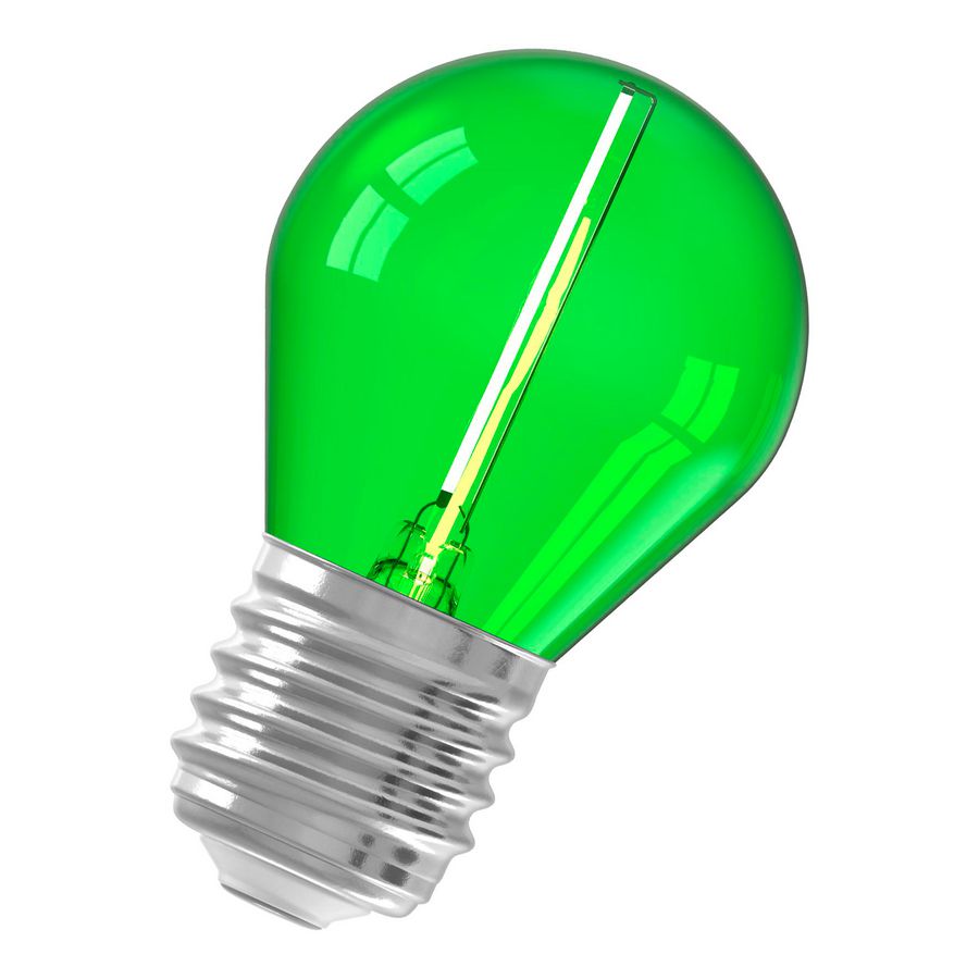 LED-lamp Ball G45 E27 240V 1W groen