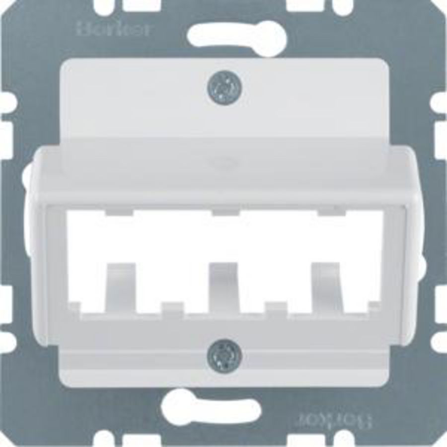 Centraalplaat v 3 MINI-COM-modules polar wit glans