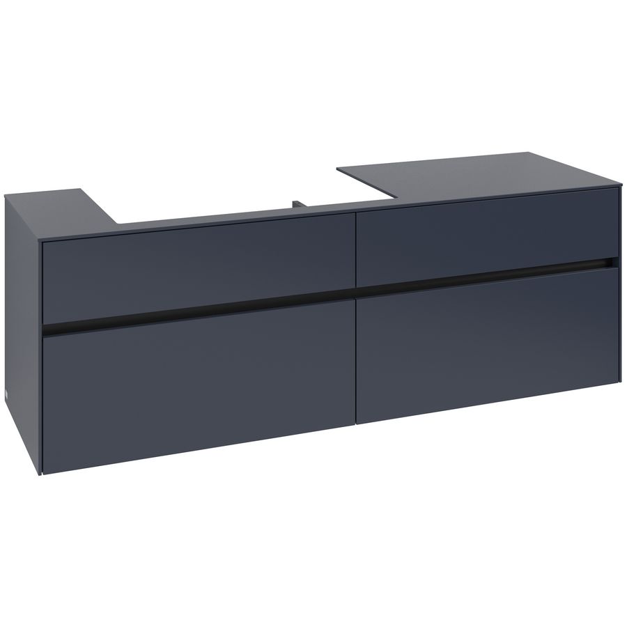 Wastafelonderkast Collaro 1600x548x500mm Marine Blue C02600VQ