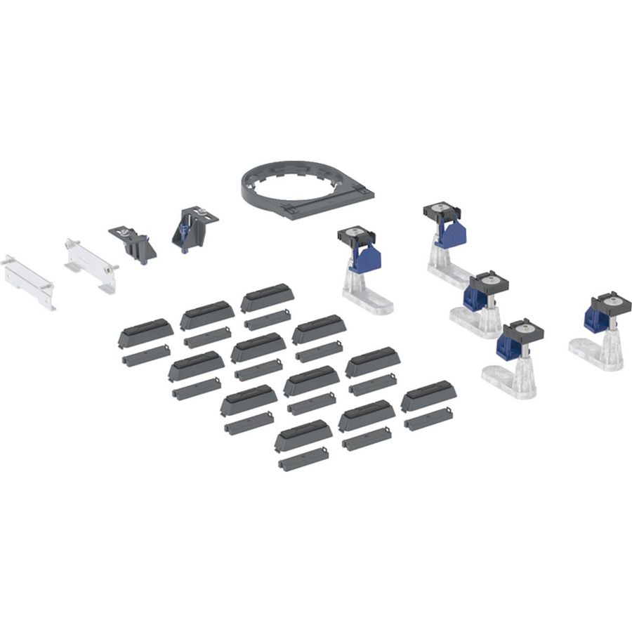 Ruwbouwset voor douchevloeren van geëmailleerd staal met vijf steunpoten voor waterslothoogte 30mm