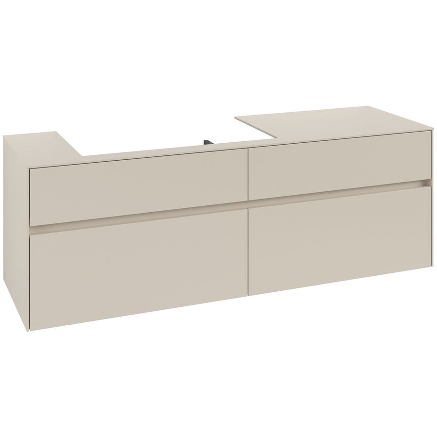 Wastafelonderkast Collaro 1600x548x500mm Cashmere Grey C02600VN