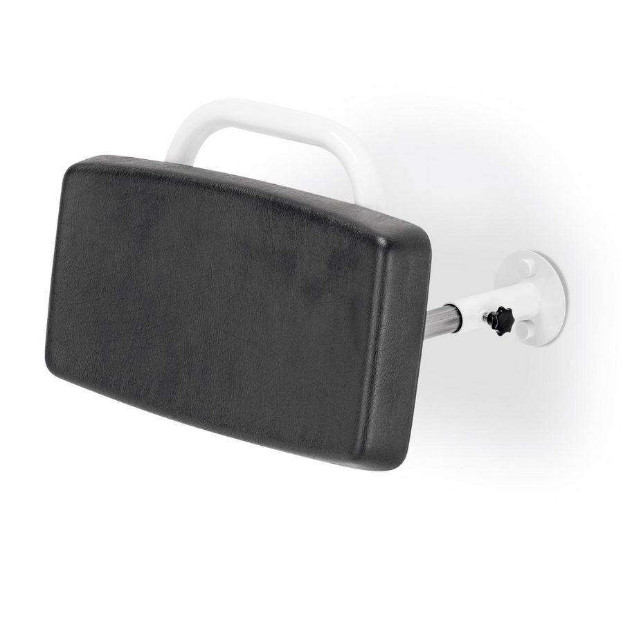 Rugleuning muur verstelbaar 195-250mm RVS gecoat wit