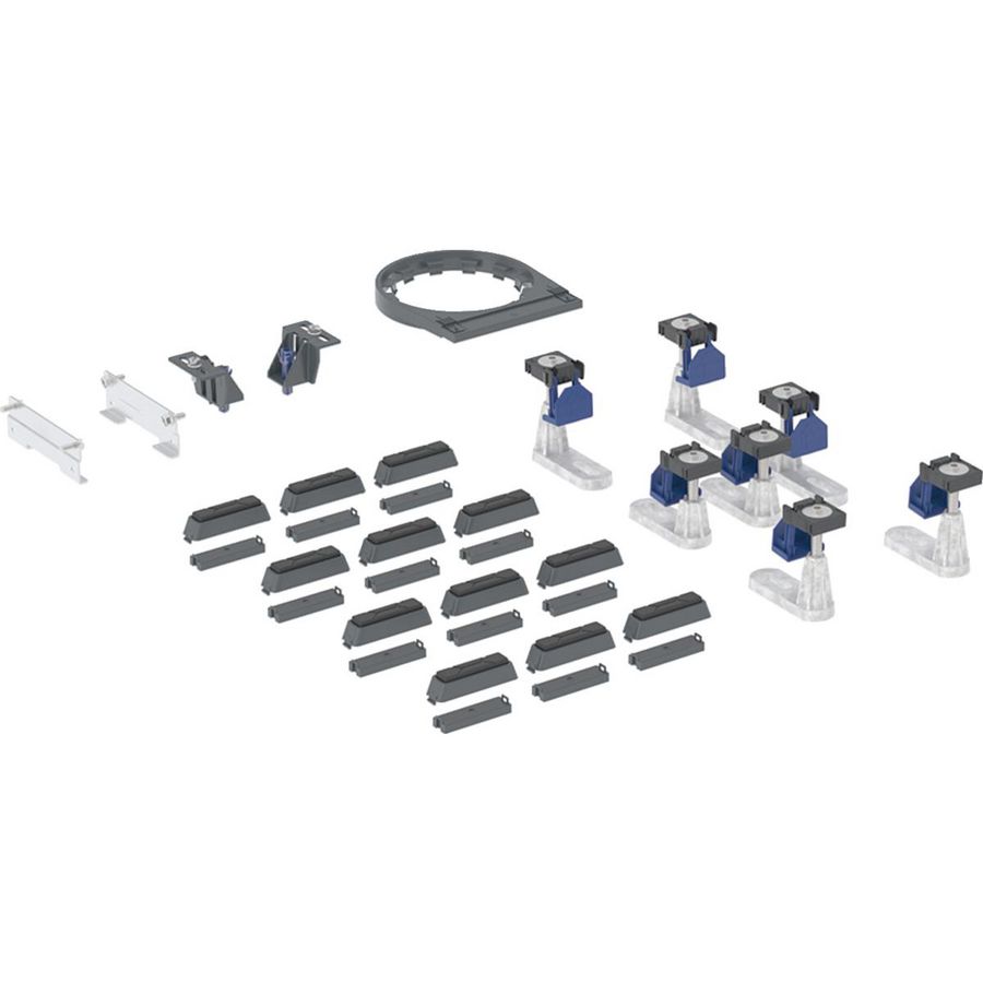 Ruwbouwset voor douchevloeren van geëmailleerd staal met zeven steunpoten voor waterslothoogte 30mm