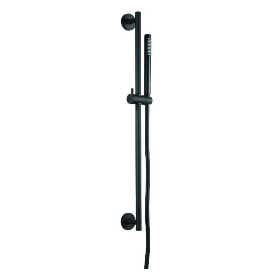 Glijstangset 75cm staafdouche + slang 150cm Life mat zwart