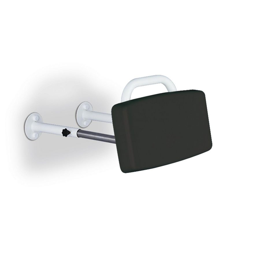 Rugleuning muur verstelbaar 280-415mm RVS gecoat wit